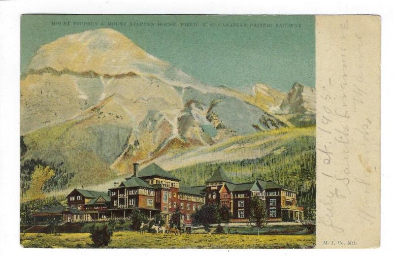 1905 Canada To USA Picture Postcard -Mount Stephen House British Columbia (PP27)