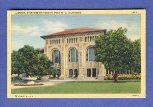 Palo Alto,California/CA Postcard,Stanford University Library