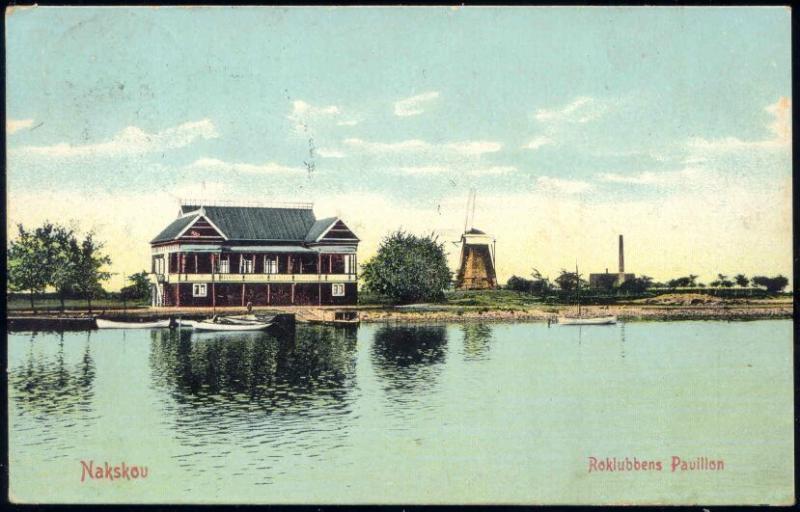 denmark, NAKSKOU, Roklubbens Pavillon, Wind Mill (1908)