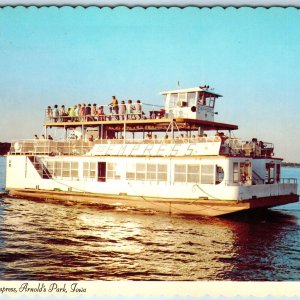 1974 West Lake Okoboji, Iowa SS Empress Ferry Tour Arnold's Park Large PC A255