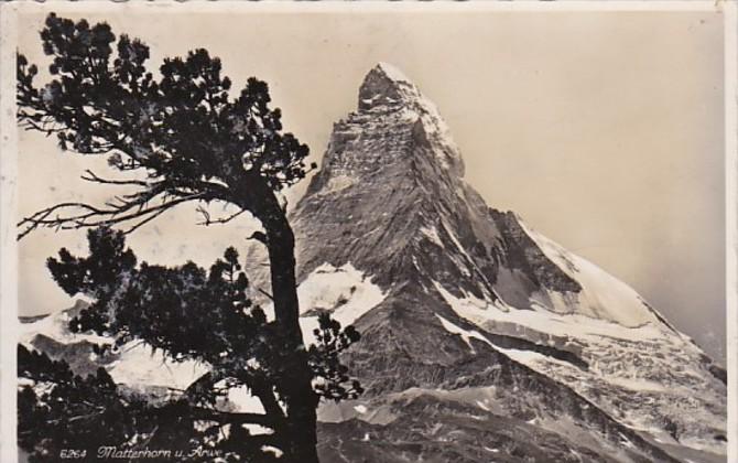 Switzerland Matterhorn und Arwe 1942 Photo