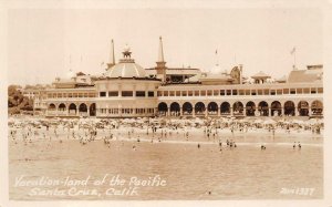 RPPC VACATION LAND SANTA CRUZ CALIFORNIA REAL PHOTO POSTCARD (c. 1920s)