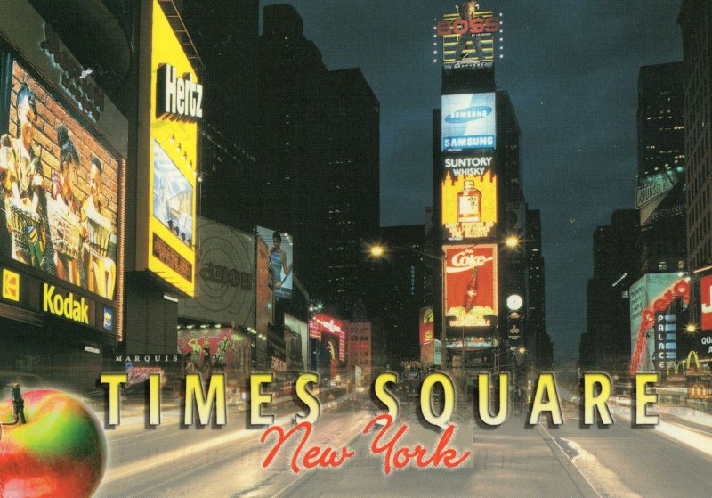 Kodak Camera Illuminated Sign at Times Square Postcard