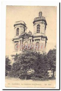 Langres Old Postcard The cathedral Saint Mames