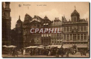 Belgie Belgium Brussels Old Postcard The grand place