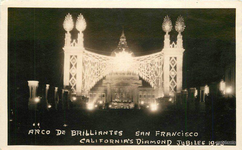 1925 Arco De Brilliantes Diamond 1925 Night lights San Francisco California 9388