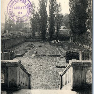 c1910s Port-Royal, France Abbey Chapel Ruins Museum View Poplar Trees Group A360