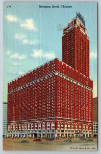 Morrison Hotel, Chicago, Illinois, Vintage Linen Postcard
