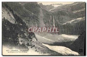 Old Postcard The Pyrenees Gavarnie Circus and general view of Snow Bridge