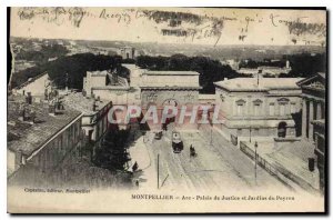 Postcard Old Montpellier Arc courthouse and Peyrou Gardens