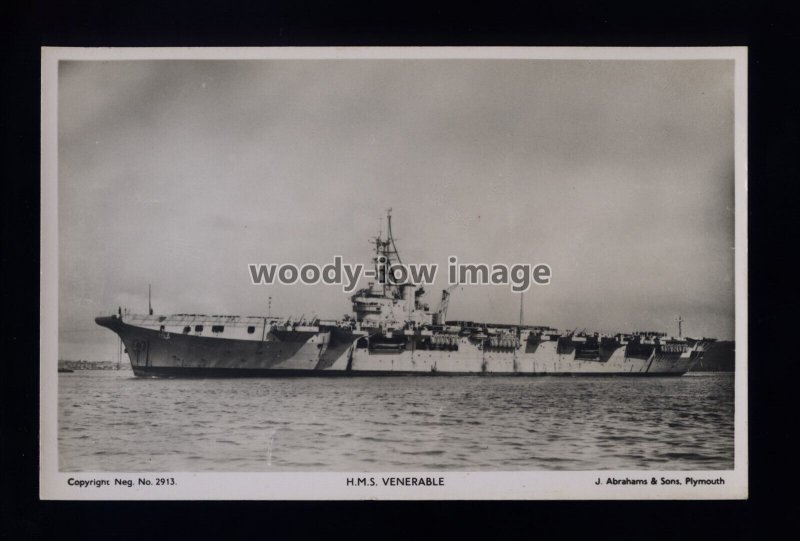 na9857 - Royal Navy Aircraft Carrier - HMS Venerable - postcard