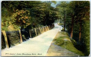 Postcard - Lover's Lane, Macatawa Park - Michigan