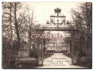 Old Postcard Flers Grill du Chateau and Hotel de Ville