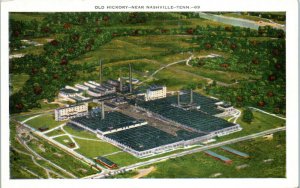 1930s Aerial View Old Hickory Dupont Rayon Plant Near Nashville TN Postcard