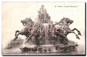 Postcard Old Lyon Fontaine Bartholdi