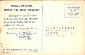 Boston Massachusetts Ma Postcard - Morgan Memorial