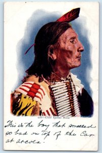 1906 Chief Spotted Horse American Native Indian Norristown PA Antique Postcard