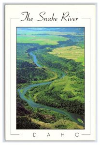 The Snake River Idaho Postcard Continental Scenic Aerial View Card