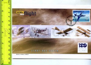 242084 BARBADOS 100 years of FLIGHT PLANES 2003 year FDC