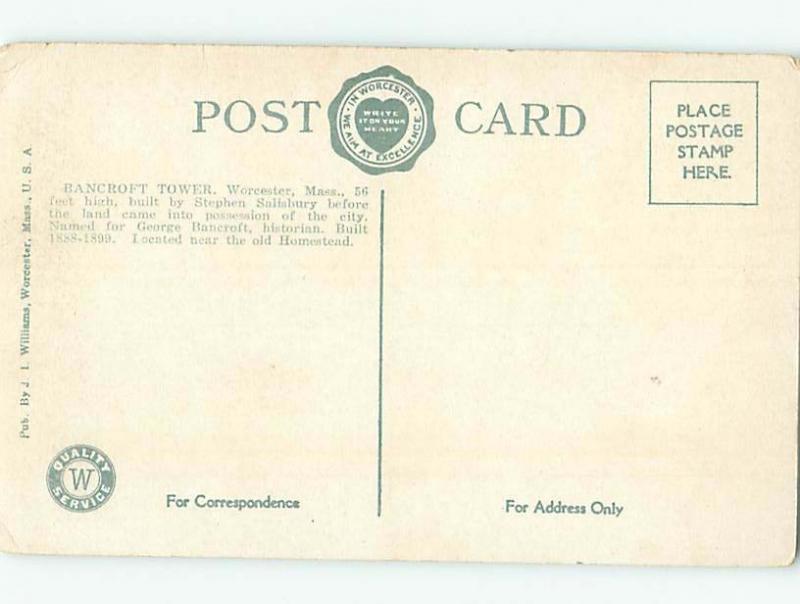 W-Border BANCROFT TOWER Worcester Massachusetts MA H6572