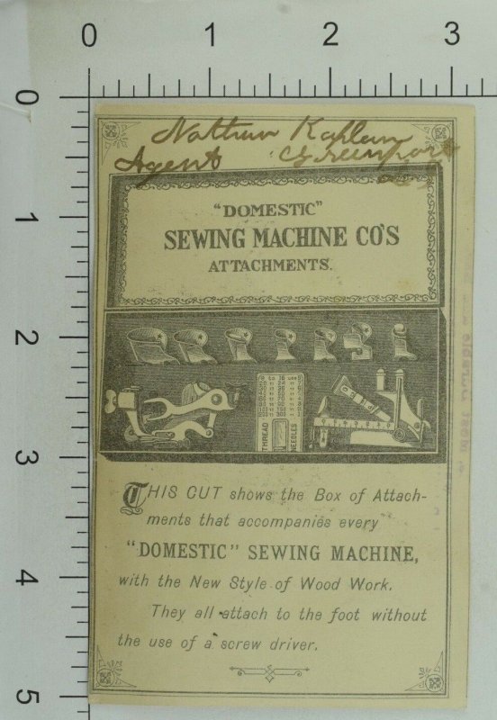 1880's Engraved Rochester By Aberdeen Domestic Sewing Machine Co. Horse P101