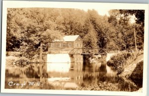 RPPC Craig's Mill North Granby CT Vintage Postcard X17