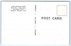 SAN RAFAEL, CA ~ Roadside CIELO RANCHO MOTEL c1940s Marin County Postcard
