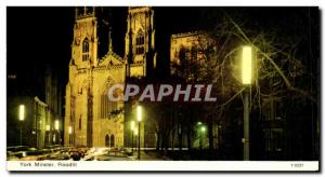 Old Postcard York Minster Floodlit