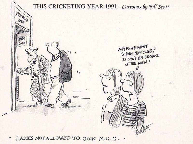 Ladies Joining Marleybone Cricket Club Comic Limited Edition of 1000 Postcard