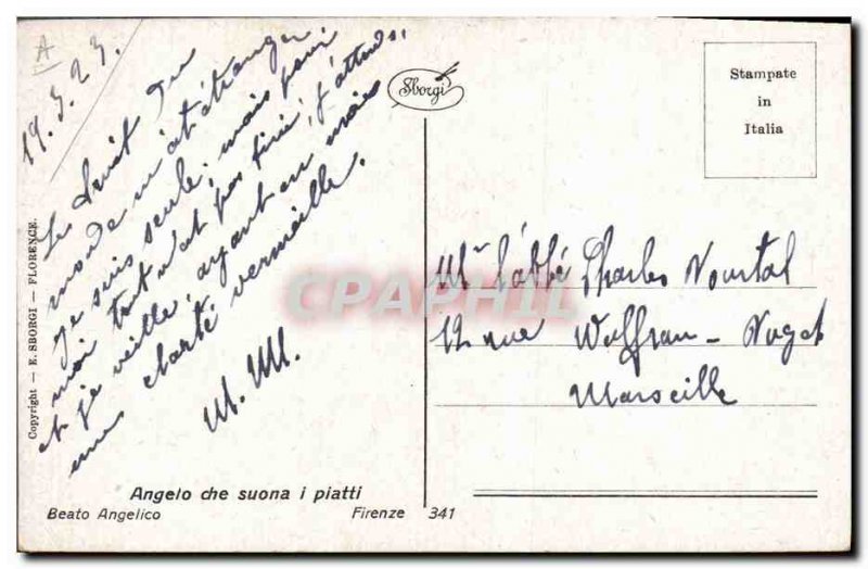 Old Postcard Angel Beato Angelico