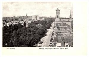 Massachusetts Boston , Aerial View  Commonwealth Avenue