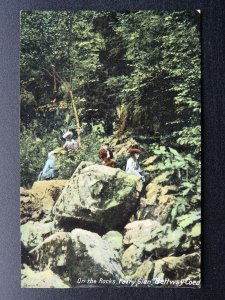 Wales Cymru BETTWS-Y-COED Children Play at FAIRY GLEN c1908 Postcard