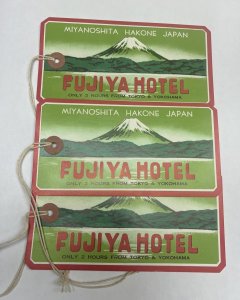 Lot 3  FUJIYA HOTEL  Miyanoshita, Hakone, Japan Luggage Tags