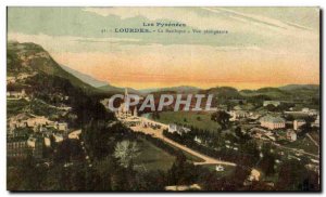 Old Postcard Lourdes Basilica View Sinking