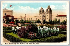 Vtg San Diego California CA Formal Gardens Balboa Park 1920s View Postcard