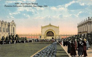 Pipe Organ Recital, Panama-California Exposition San Diego 1915 Vintage Postcard