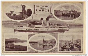 LARGS , Scotland, PU-1946 ;  Steamer & 5 views