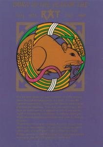 The Year Of The Rat Chinese Horoscope Zodiac Starsign Postcard