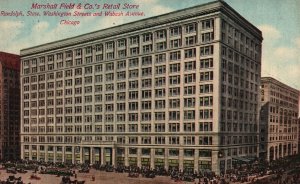 Vintage Postcard 1911 Marshall Field Co. Retail Store Building Chicago Illinois