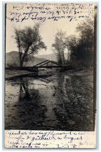 1907 Bridge Creek Forest Mountain View Bachelor CA RPPC Photo Posted Postcard