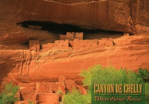 VINTAGE CONTINENTAL SIZE POSTCARD WHITE HOUSE RUINS CANYON DE CHELLY ARIZONA