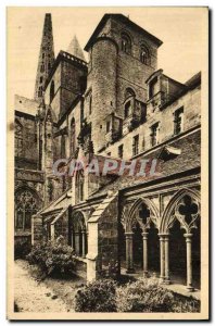 Postcard Old Treguier The Cathedral Tower and Gallery of Hastings Cloitre