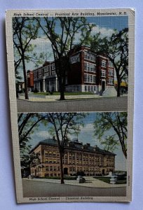 Vintage Postcard High School Central Practical Arts Building Manchester NH K7