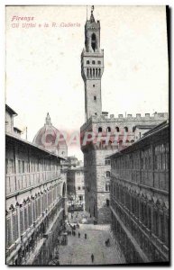 Old Postcard Firenze Gli Uffici e La Galleria