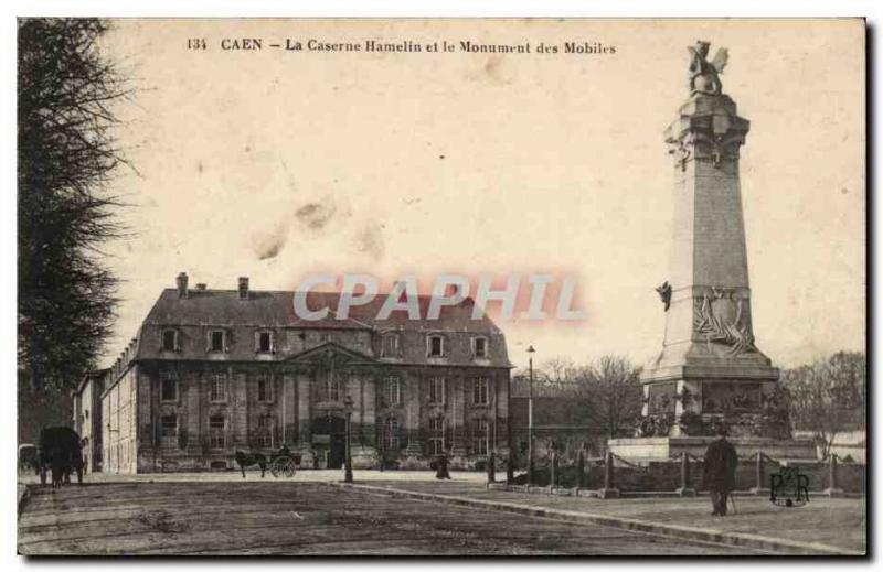 Caen - The Hamelin barracks and Mobile Monument - Old Postcard