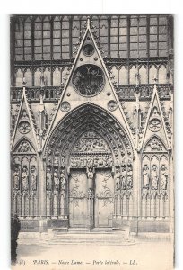 Paris France Postcard 1901-1907 Notre Dame Side Door