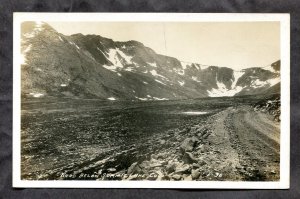 dc320 - Road Below SUMMIT LAKE Colorado 1940s Real Photo Postcard