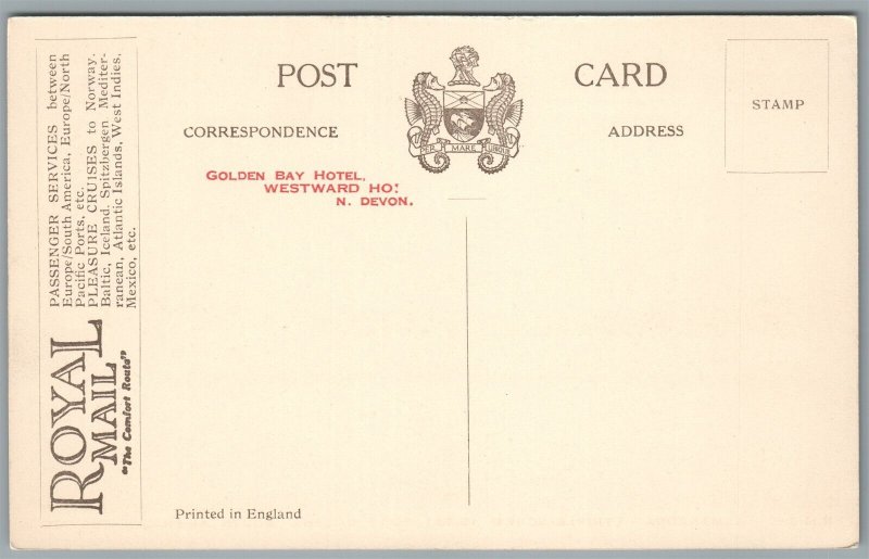 STEAMSHIP R.M.S.P. ALMANZORA SOUTH AMERICAN SERVICE ANTIQUE POSTCARD