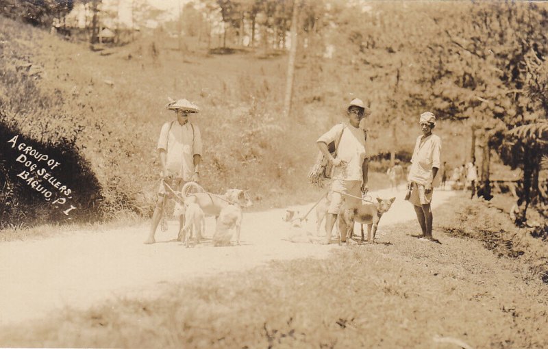 RP: PHILIPPINES , 00-10s ; A Group of Dog Sellers , BAGUIO