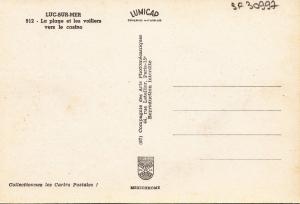 BF30997 la plage et les voillers  luc sur mer france front/back image